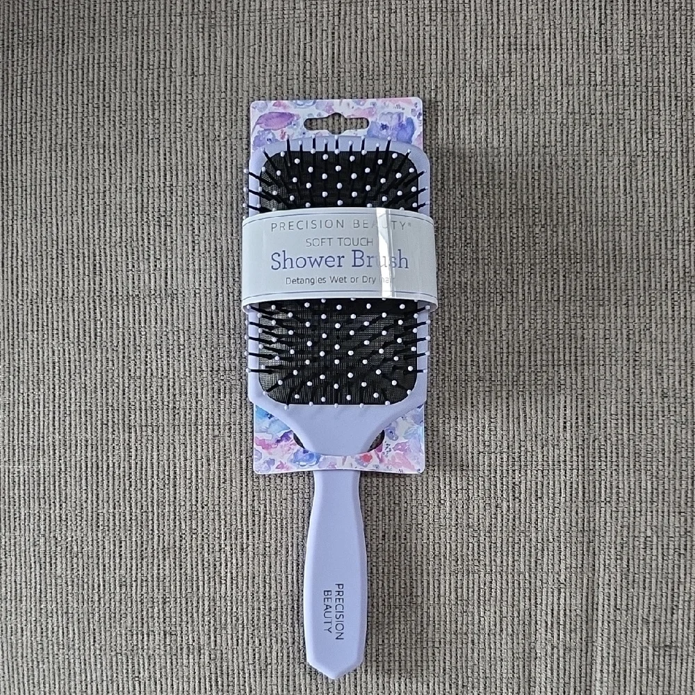 Precision Beauty Soft Touch Shower Brush - Purple, New. For Wet Or Dry Hair.